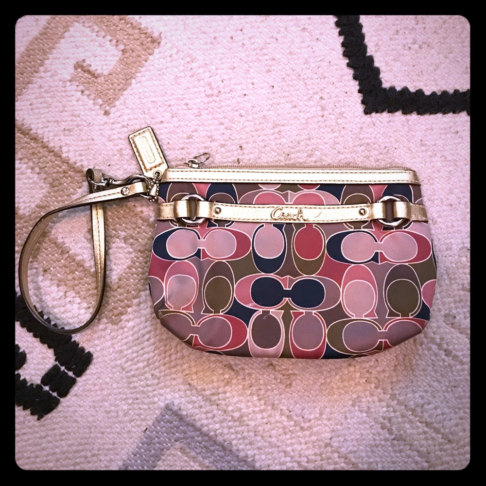 Coach Gold Wristlet Purse Y2K 90’s